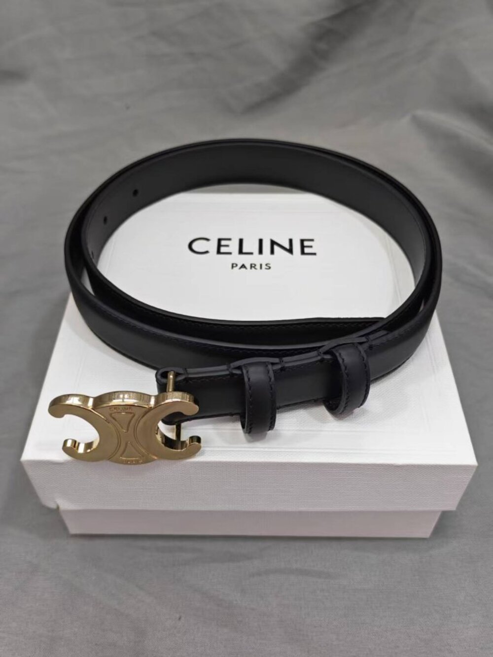 Celine Authentic Women's Black Belt SZ 85